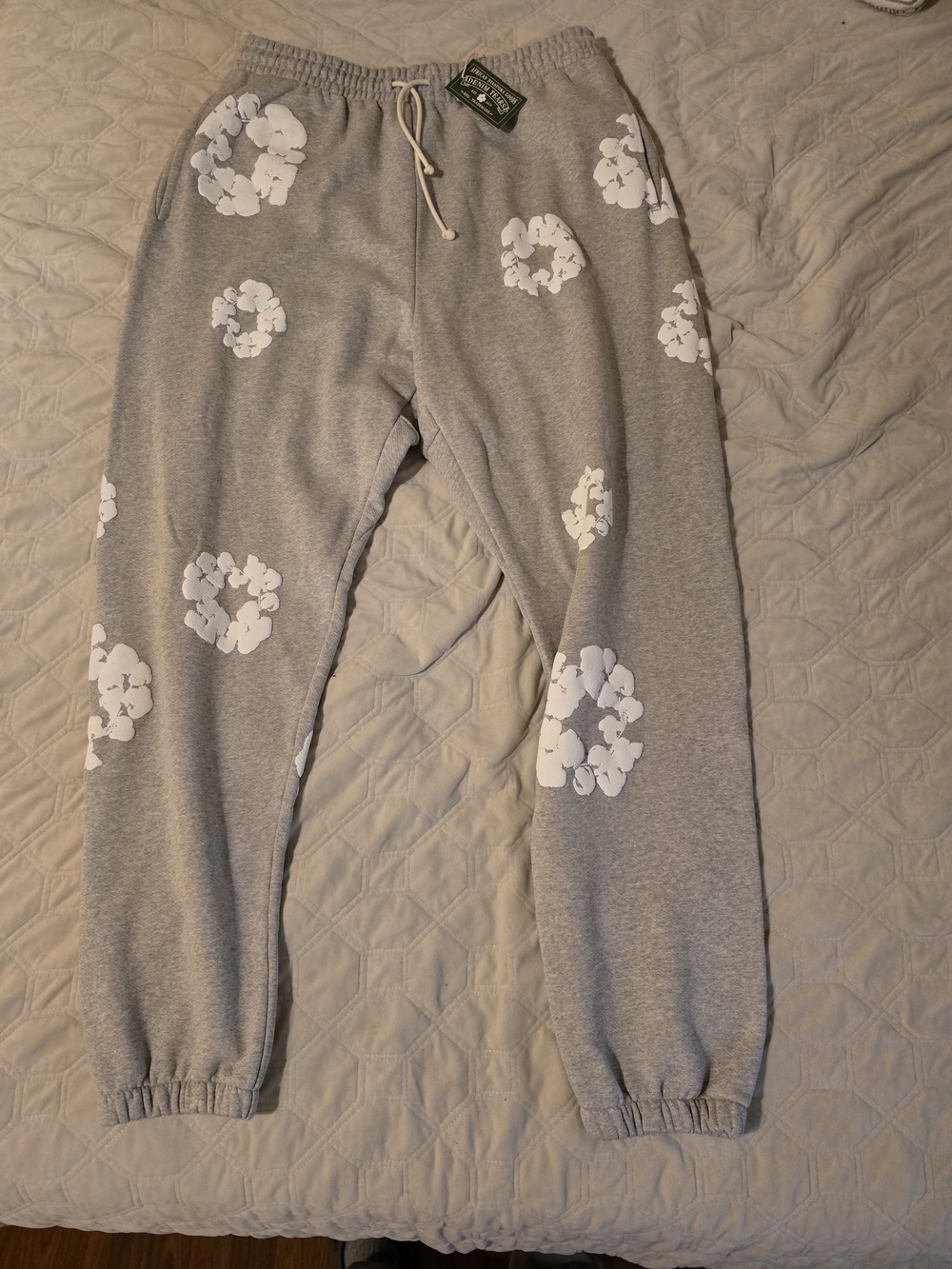 Denim Tears Grey Floral Print Jogger Sweatpants Sz 2x